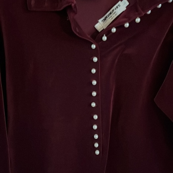 TAPEMEASURE NEW YORK Burgundy Velvet Dress. Size Large - Picture 4 of 4